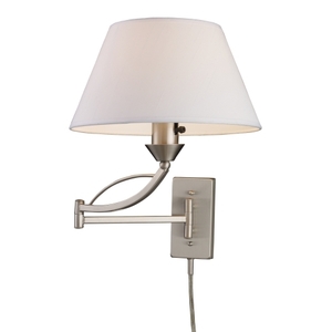 E170161 Elysburg 1 Bulb Wall Sconce - Satin Nickel E170161 Elysburg 1 Bulb Wall Sconce - Satin Nickel
