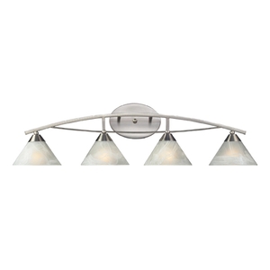 E170194 Elysburg 4 or More Bulb Bathroom Lighting - Satin Nickel / White Marble E170194 Elysburg 4 or More Bulb Bathroom Lighting - Satin Nickel / White Marble