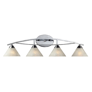 E170244 Elysburg 4 or More Bulb Bathroom Lighting - Polished Chrome / White Marble E170244 Elysburg 4 or More Bulb Bathroom Lighting - Polished Chrome / White Marble