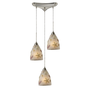 E200003 Seashore Multi Light Pendant Light - Nickel E200003 Seashore Multi Light Pendant Light - Nickel