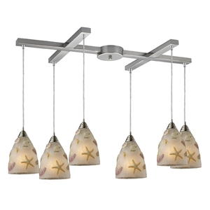 E200006 Seashore Multi Light Pendant Light - Nickel E200006 Seashore Multi Light Pendant Light - Nickel