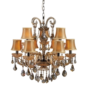 E2400263 Jolianne Mid Sized Chandelier Chandelier - Black Nickel / Tan Crystal E2400263 Jolianne Mid Sized Chandelier Chandelier - Black Nickel / Tan Crystal