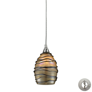 E311421LA Vines Mini-Pendant Pendant Light - Satin Nickel / Sunset E311421LA Vines Mini-Pendant Pendant Light - Satin Nickel / Sunset