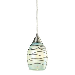 E313481MN Vines Mini-Pendant Pendant Light - Satin Nickel / Mint E313481MN Vines Mini-Pendant Pendant Light - Satin Nickel / Mint