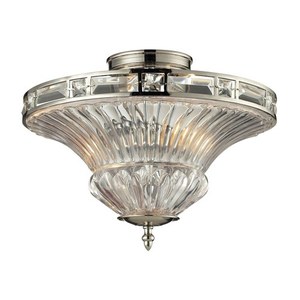 E315002 Aubree Semi Flush Mount Ceiling Light - Polished Nickel E315002 Aubree Semi Flush Mount Ceiling Light - Polished Nickel