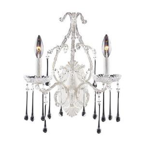 E40002CL Opulence Multi Bulb Wall Sconce - Antique White / Crystal E40002CL Opulence Multi Bulb Wall Sconce - Antique White / Crystal