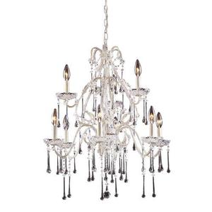 E400363CL Opulence Mid Sized Chandelier Chandelier - Antique White / Crystal E400363CL Opulence Mid Sized Chandelier Chandelier - Antique White / Crystal
