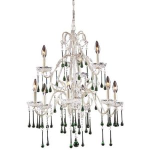 E400363LM Opulence Mid Sized Chandelier Chandelier - Antique White / Lime E400363LM Opulence Mid Sized Chandelier Chandelier - Antique White / Lime