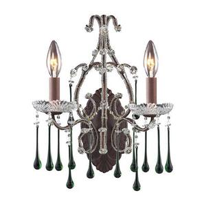 E40102LM Opulence Multi Bulb Wall Sconce - Rust / Lime E40102LM Opulence Multi Bulb Wall Sconce - Rust / Lime