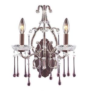 E40102RS Opulence Multi Bulb Wall Sconce - Rust / Rose E40102RS Opulence Multi Bulb Wall Sconce - Rust / Rose