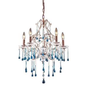 E40125AQ Opulence Mid Sized Chandelier Chandelier - Rust / Aqua E40125AQ Opulence Mid Sized Chandelier Chandelier - Rust / Aqua