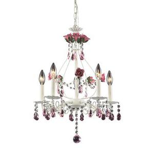 E40545 Mary-Kate And Ashley - Rosavita Mini Chandelier - Antique White E40545 Mary-Kate And Ashley - Rosavita Mini Chandelier - Antique White
