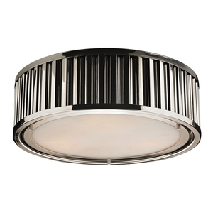E461013 Linden Flush Mount Ceiling Light - Polished Nickel E461013 Linden Flush Mount Ceiling Light - Polished Nickel
