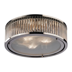 E461033 Linden Flush Mount Ceiling Light - Polished Nickel E461033 Linden Flush Mount Ceiling Light - Polished Nickel
