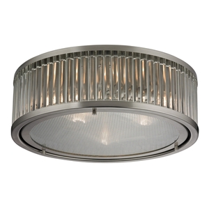 E461133 Linden Flush Mount Ceiling Light - Brushed Nickel E461133 Linden Flush Mount Ceiling Light - Brushed Nickel