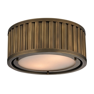 E461202LED Linden Flush Mount Ceiling Light - Aged Brass E461202LED Linden Flush Mount Ceiling Light - Aged Brass