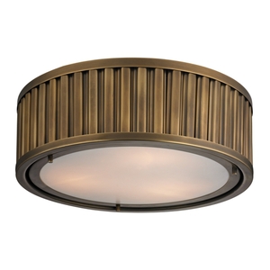 E461213LED Linden Flush Mount Ceiling Light - Aged Brass E461213LED Linden Flush Mount Ceiling Light - Aged Brass