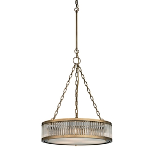 E461253 Linden Drum Pendant Pendant Light - Aged Brass E461253 Linden Drum Pendant Pendant Light - Aged Brass