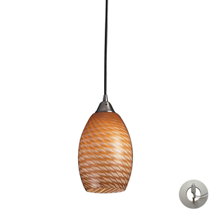 E5171CLA Mulinello Mini-Pendant Pendant Light - Satin Nickel / Coco E5171CLA Mulinello Mini-Pendant Pendant Light - Satin Nickel / Coco