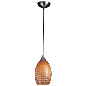 E5171CLED Mulinello Mini-Pendant Pendant Light - Satin Nickel / Coco E5171CLED Mulinello Mini-Pendant Pendant Light - Satin Nickel / Coco
