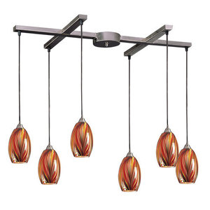 E5176M Mulinello Multi Light Pendant Light - Satin Nickel / Multi E5176M Mulinello Multi Light Pendant Light - Satin Nickel / Multi