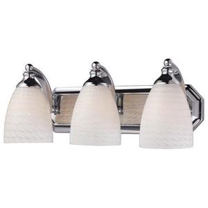 E5703CWS Bathbars 3 Bulb Bathroom Lighting - Chrome / White Swirl E5703CWS Bathbars 3 Bulb Bathroom Lighting - Chrome / White Swirl