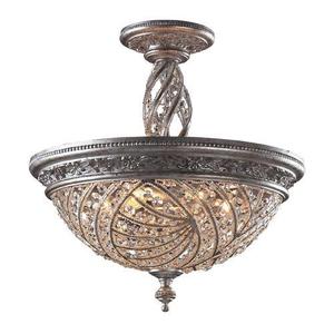 E62336 Renaissance Semi Flush Mount Ceiling Light - Sunset Silver E62336 Renaissance Semi Flush Mount Ceiling Light - Sunset Silver