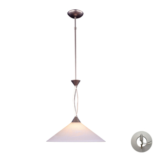 E65001LED Elysburg Down Light Pendant Light - Satin Nickel / White Marble E65001LED Elysburg Down Light Pendant Light - Satin Nickel / White Marble