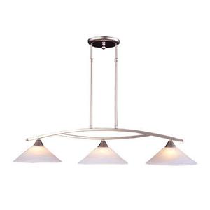 E65023 Elysburg Linear Pendant Pendant Light - Satin Nickel / White Marble E65023 Elysburg Linear Pendant Pendant Light - Satin Nickel / White Marble