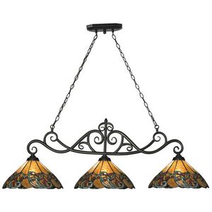 E701103 Gameroom Linear Pendant Pendant Light - Tiffany Bronze E701103 Gameroom Linear Pendant Pendant Light - Tiffany Bronze