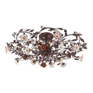 E70476 Cristallo Fiore Semi Flush Mount Ceiling Light - Deep Rust E70476 Cristallo Fiore Semi Flush Mount Ceiling Light - Deep Rust