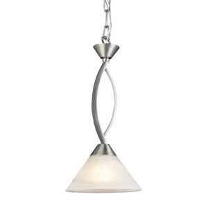 E76341 Elysburg Mini-Pendant Pendant Light - Satin Nickel / White Marble E76341 Elysburg Mini-Pendant Pendant Light - Satin Nickel / White Marble