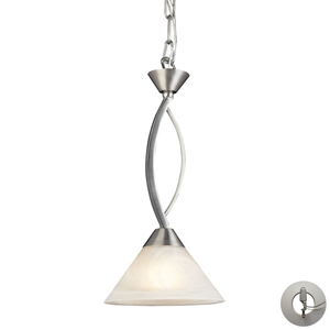 E76341LA Elysburg Mini-Pendant Pendant Light - Satin Nickel / White Marble E76341LA Elysburg Mini-Pendant Pendant Light - Satin Nickel / White Marble