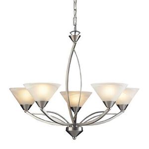 E76375 Elysburg Mid Sized Chandelier Chandelier - Satin Nickel E76375 Elysburg Mid Sized Chandelier Chandelier - Satin Nickel