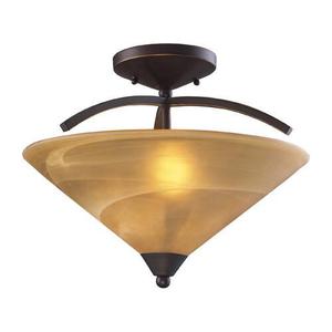 E76432 Elysburg Semi Flush Mount Ceiling Light - Aged Bronze / Tea E76432 Elysburg Semi Flush Mount Ceiling Light - Aged Bronze / Tea