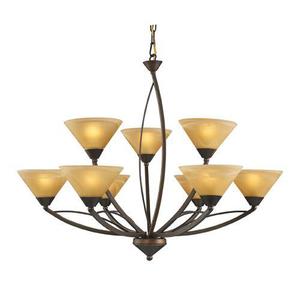 E764863 Elysburg Large Foyer Chandelier Chandelier - Aged Bronze / Tea E764863 Elysburg Large Foyer Chandelier Chandelier - Aged Bronze / Tea