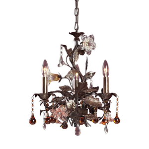 E85001 Cristallo Fiore Mini Chandelier - Deep Rust E85001 Cristallo Fiore Mini Chandelier - Deep Rust