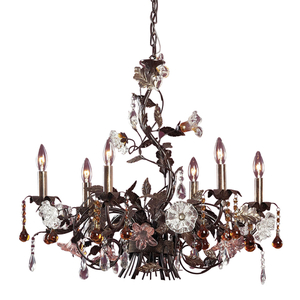 E85002 Cristallo Fiore Mid Sized Chandelier Chandelier - Deep Rust E85002 Cristallo Fiore Mid Sized Chandelier Chandelier - Deep Rust