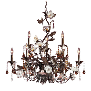 E85003 Cristallo Fiore Mid Sized Chandelier Chandelier - Deep Rust E85003 Cristallo Fiore Mid Sized Chandelier Chandelier - Deep Rust