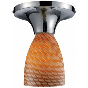 E101521PCC Celina Flush Mount Ceiling Light - Polished Chrome / Cocoa E101521PCC Celina Flush Mount Ceiling Light - Polished Chrome / Cocoa