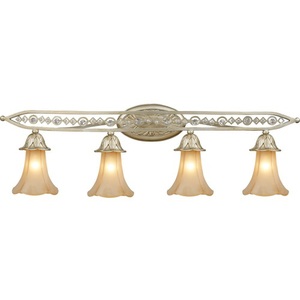 E38224 4 or More Bulb Bathroom Lighting - Aged Silver E38224 4 or More Bulb Bathroom Lighting - Aged Silver