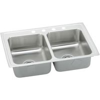 Double Bowl Kitchen Sink 23'' x 17'' x 6-1/8'' Double Bowl Kitchen Sink 23'' x 17'' x 6-1/8''