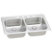 Double Bowl Kitchen Sink 33'' x 21-1/4'' x 5-3/8'' Double Bowl Kitchen Sink 33'' x 21-1/4'' x 5-3/8''
