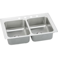 Double Bowl Kitchen Sink 33 x 21-1/4 x 9-3/8 Double Bowl Kitchen Sink 33 x 21-1/4 x 9-3/8