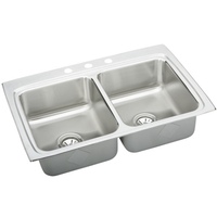 Double Bowl Kitchen Sink 33'' x 22'' x 8-1/8'' Double Bowl Kitchen Sink 33'' x 22'' x 8-1/8''