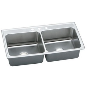 EDLR4322104 Lustertone Stainless Steel Double Bowl Kitchen Sink - Stainless Steel EDLR4322104 Lustertone Stainless Steel Double Bowl Kitchen Sink - Stainless Steel