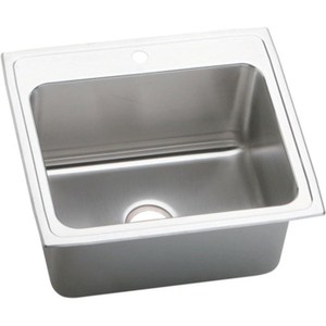 EDLR2522121 Lustertone Stainless Steel Single Bowl Kitchen Sink - Stainless Steel EDLR2522121 Lustertone Stainless Steel Single Bowl Kitchen Sink - Stainless Steel