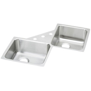 EELUH3232 Lustertone Stainless Steel Undermount - Double Bowl Kitchen Sink - Stainless Steel EELUH3232 Lustertone Stainless Steel Undermount - Double Bowl Kitchen Sink - Stainless Steel