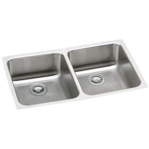 EELUHAD311855 Gourmet Stainless Steel Undermount - Double Bowl Kitchen Sink - Stainless Steel EELUHAD311855 Gourmet Stainless Steel Undermount - Double Bowl Kitchen Sink - Stainless Steel