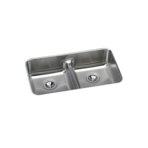EELUHAQD3218 Gourmet Stainless Steel Undermount - Double Bowl Kitchen Sink - Stainless Steel EELUHAQD3218 Gourmet Stainless Steel Undermount - Double Bowl Kitchen Sink - Stainless Steel